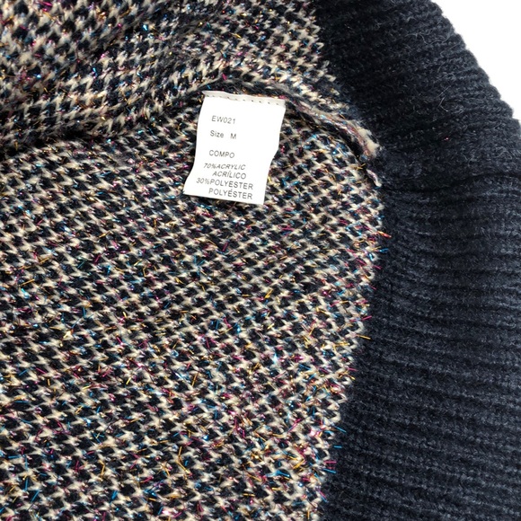 Women's Metallic Glitter Crew Neck Sweater Size M - Picture 7 of 8